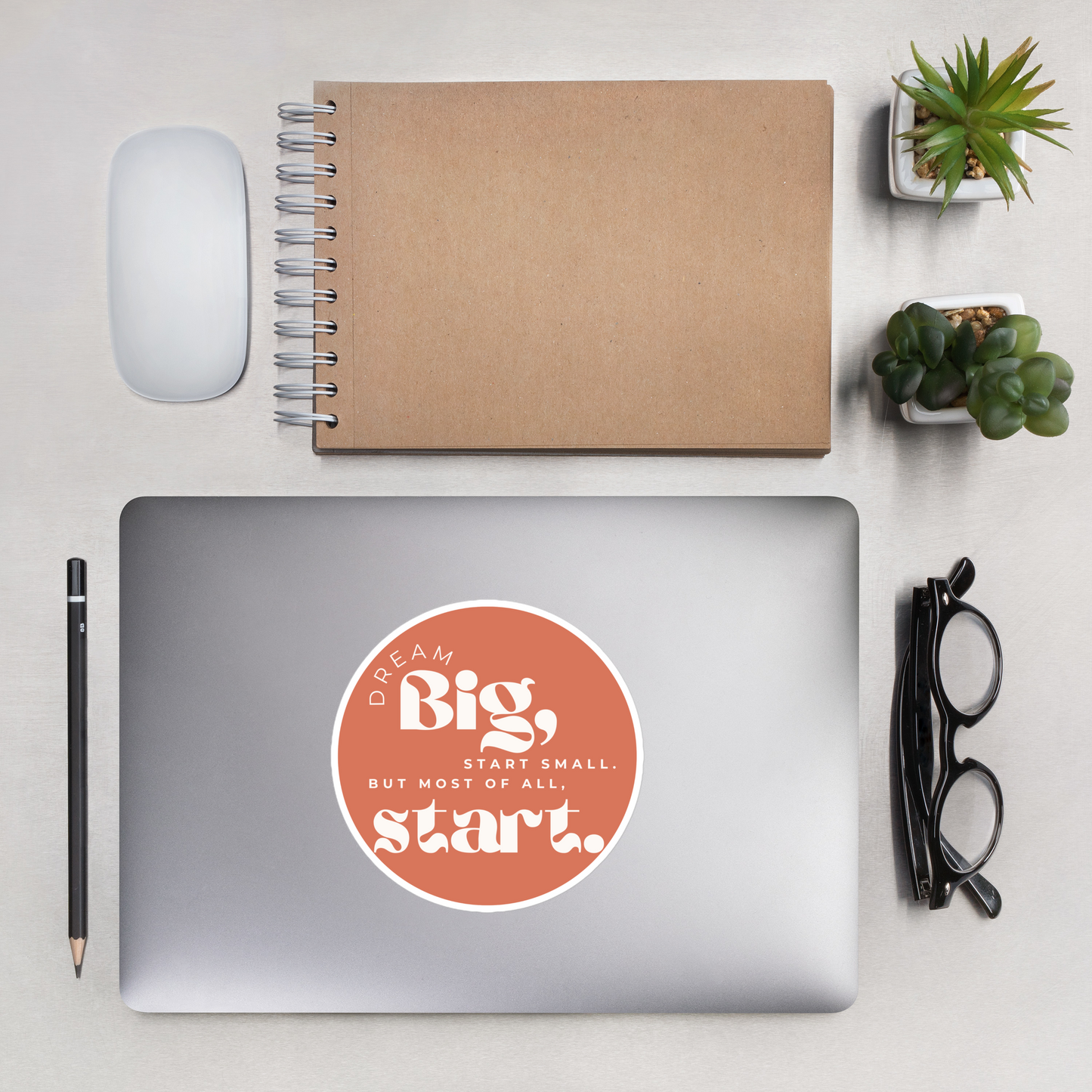 Etsy Seller Sticker - Dream Big & Start