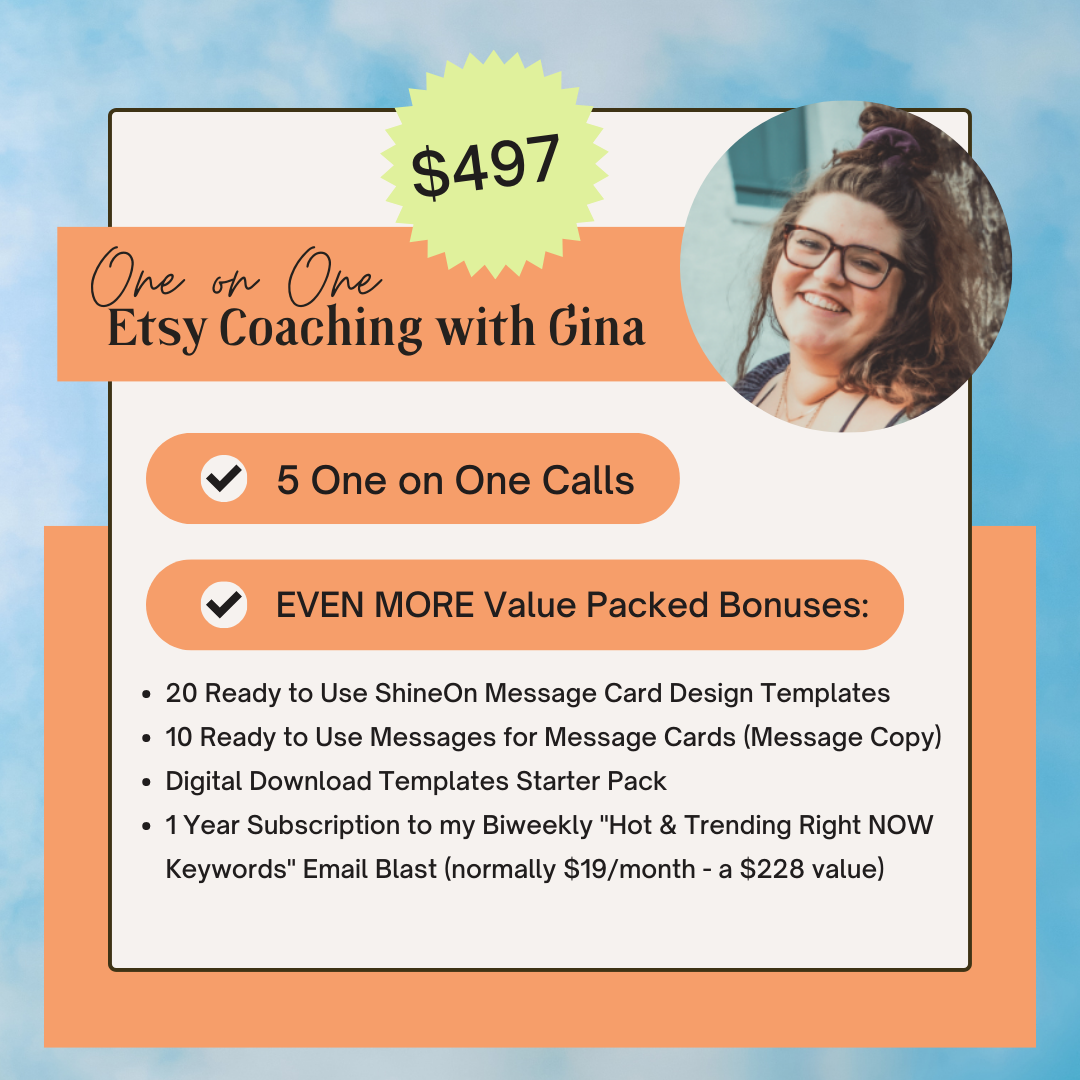 One on One Calls with Gina - Bundle of 5 Calls + Bonuses
