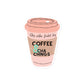 Etsy Seller Sticker "Fueled by Coffee & Cha-Chings"