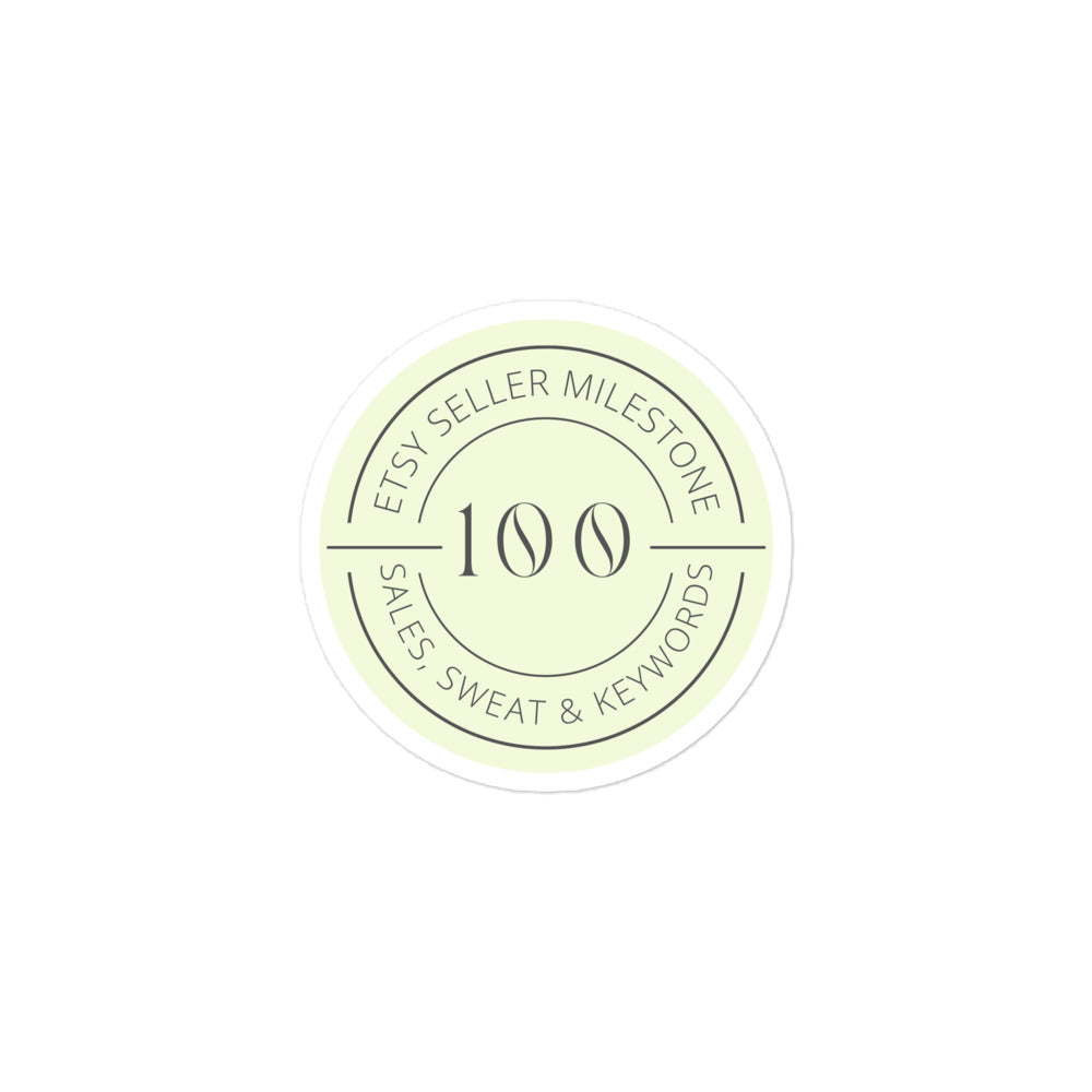 Etsy Seller Sticker - 100 Sales Celebration
