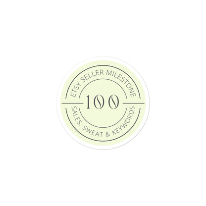Etsy Seller Sticker - 100 Sales Celebration
